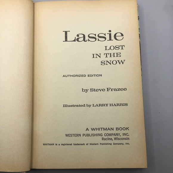 1969 “Lassie Lost in the Snow” , by Steve Frazee.  Hardcover Book - Picture 2 of 9